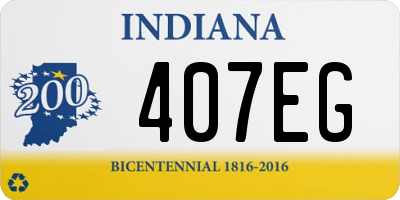 IN license plate 407EG