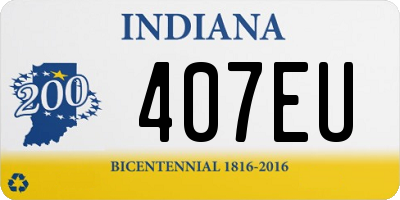 IN license plate 407EU