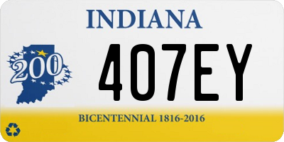 IN license plate 407EY