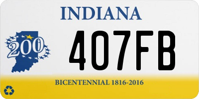 IN license plate 407FB