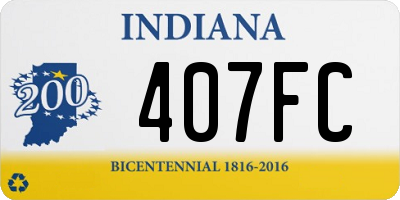 IN license plate 407FC