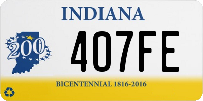 IN license plate 407FE