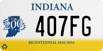 IN license plate 407FG