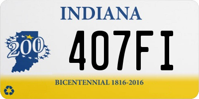 IN license plate 407FI