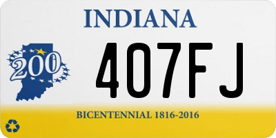 IN license plate 407FJ