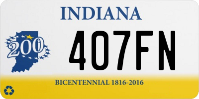 IN license plate 407FN