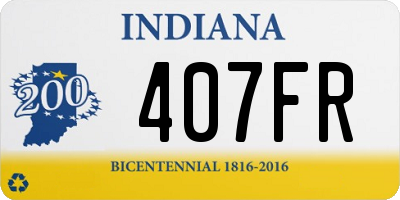 IN license plate 407FR