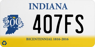 IN license plate 407FS