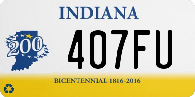 IN license plate 407FU