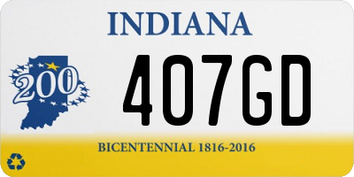 IN license plate 407GD