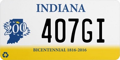 IN license plate 407GI