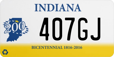 IN license plate 407GJ