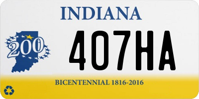 IN license plate 407HA