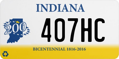 IN license plate 407HC