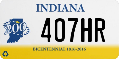 IN license plate 407HR