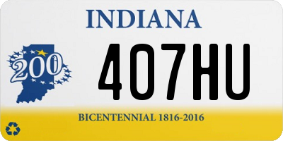 IN license plate 407HU