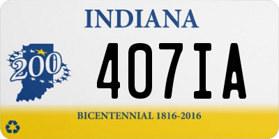 IN license plate 407IA