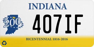IN license plate 407IF