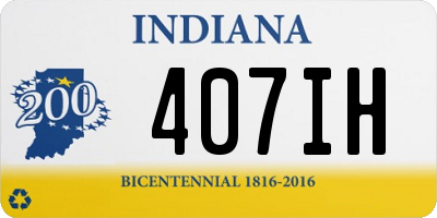 IN license plate 407IH