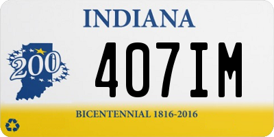 IN license plate 407IM