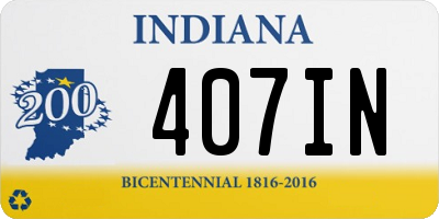 IN license plate 407IN