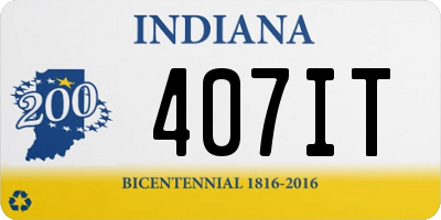 IN license plate 407IT