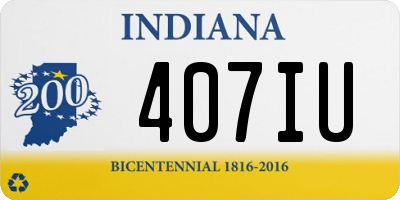 IN license plate 407IU