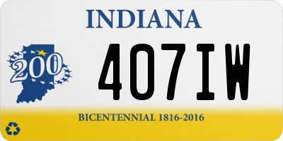 IN license plate 407IW