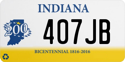 IN license plate 407JB