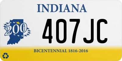 IN license plate 407JC