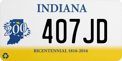 IN license plate 407JD