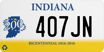 IN license plate 407JN