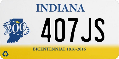 IN license plate 407JS