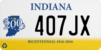 IN license plate 407JX