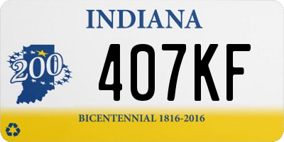 IN license plate 407KF