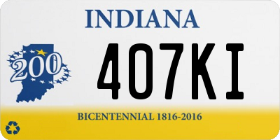 IN license plate 407KI