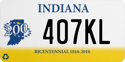 IN license plate 407KL