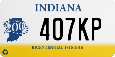 IN license plate 407KP