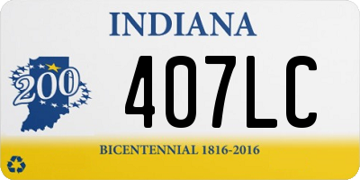 IN license plate 407LC