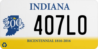 IN license plate 407LO