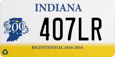 IN license plate 407LR