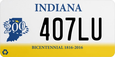 IN license plate 407LU