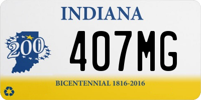 IN license plate 407MG