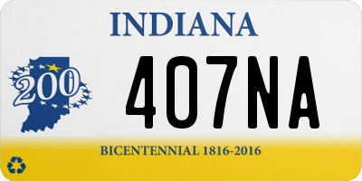 IN license plate 407NA