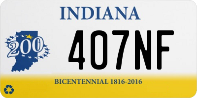 IN license plate 407NF