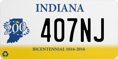 IN license plate 407NJ