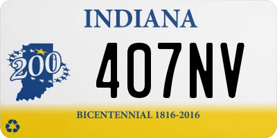 IN license plate 407NV