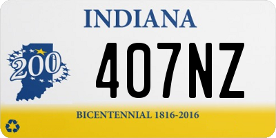 IN license plate 407NZ