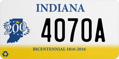 IN license plate 407OA