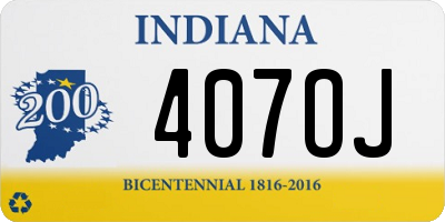 IN license plate 407OJ